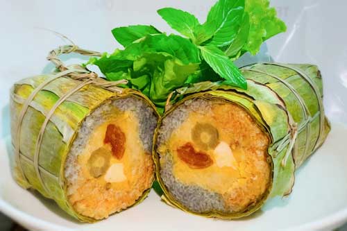 Độc đáo bánh tét hồng đẳng sâm Cần Thơ