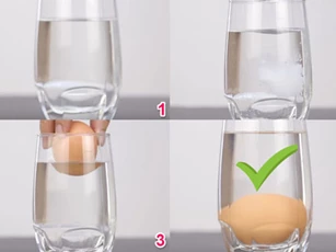 Thả 1 nắm muối nhỏ vào cốc nước rồi bỏ quả trứng gà vào, bạn sẽ thấy điều kỳ diệu xảy ra