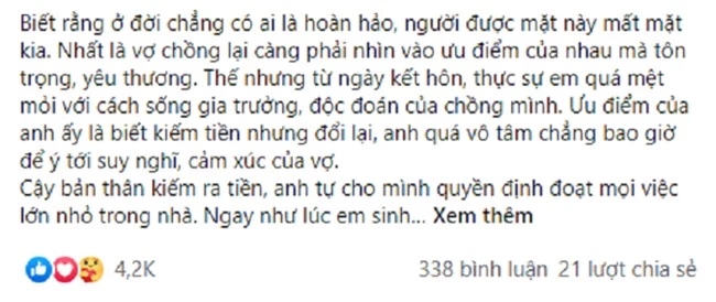 Đuổi vợ về ngoại để bố mẹ đẻ dạy lại cách làm dâu, 1 tuần sau cô quay về với quyết định không ngờ, khiến chồng nghe xong liền &quot;chôn chân&quot; tại chỗ - Ảnh 1.