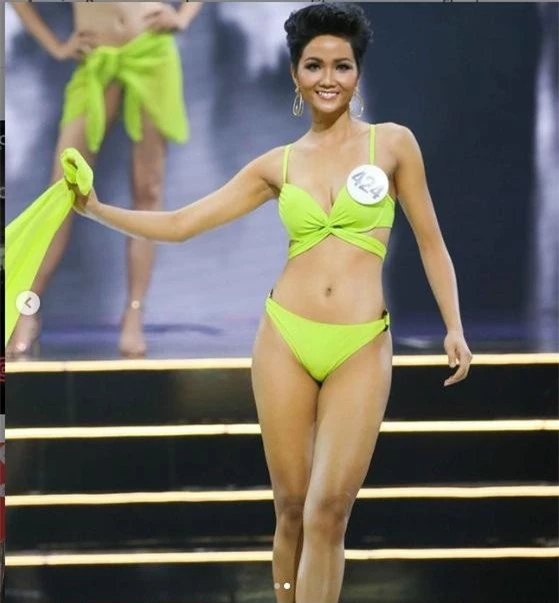 H'Hen Nie tung ảnh bikini từ thời thi hoa hậu, gây choáng với vòng eo 'con kiến' ảnh 2