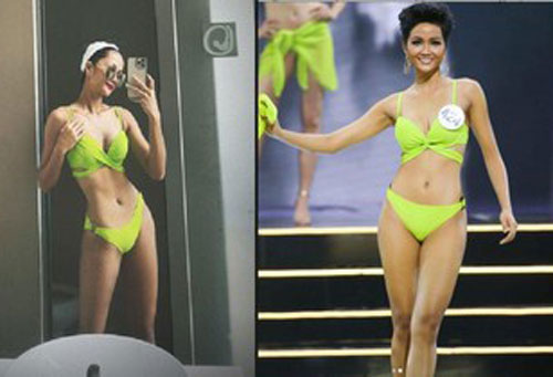 H'Hen Niê tung ảnh bikini từ thời thi hoa hậu, gây choáng với vòng eo 'con kiến'