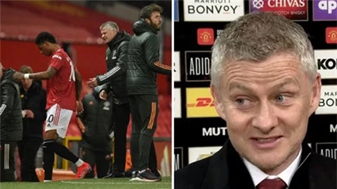 Solskjaer giải thích lý do thay Rashford ít phút sau khi ghi bàn