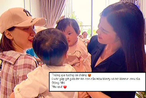 Nhân cuộc gặp mặt giữa ái nữ nhà Đông Nhi và quý tử nhà Hòa Minzy, dân tình “đặt kèo” thông gia cho hai nhóc tỳ hot nhất Vbiz luôn!