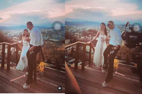 Vũ Khắc Tiệp bị soi chỉnh sửa ảnh quá đà vì kéo đôi chân dài bất thường khi chụp ảnh bên Ngọc Trinh ở Đà Lạt