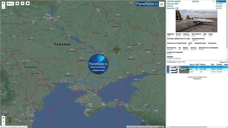 UAV Bayraktar TB2 của Thổ Nhĩ Kỳ lần đầu tiên được phát hiện trên Donbass