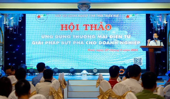 Hội thảo Ứng dụng thương mại điện tử – Giải pháp bứt phá cho doanh nghiệp vừa được Hiệp hội Doanh nghiệp tỉnh Thừa Thiên Huế tổ chức.