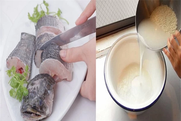 Dùng nước vo gạo khử mùi tanh của cá