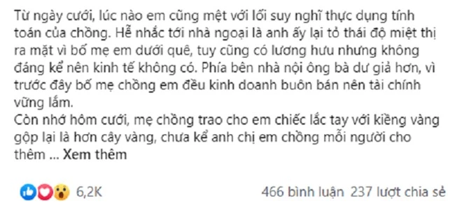 Đầy cữ cháu, bà nội tặng lắc vàng chục triệu, chồng liền so sánh “ngoại có như không”, nhưng khi nhìn thấy vật trên tay vợ, anh đỏ mặt đứng im - Ảnh 1.