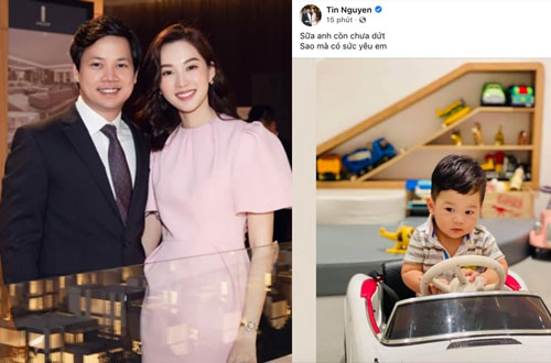 Ông xã Đặng Thu Thảo 'cực mặn': Cứ đăng ảnh vợ con là có ngay 'caption' hay ho, còn làm cả thơ cho quý tử