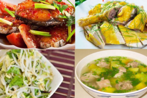 Mâm cơm cuối tuần toàn món ngon