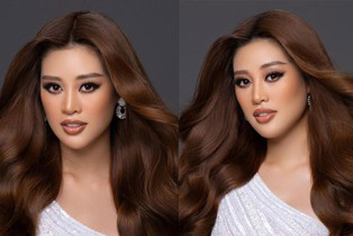 Ảnh profile chính thức của Khánh Vân được đăng tải trên trang chủ Miss Universe