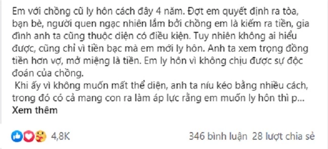 Chồng cũ thỏa thuận đưa vợ 500 triệu để giành quyền nuôi con, nhưng chưa đầy 2 ngày sau phản ứng của đứa trẻ lại khiến anh &quot;bẽ bàng&quot; thật sự - Ảnh 1.