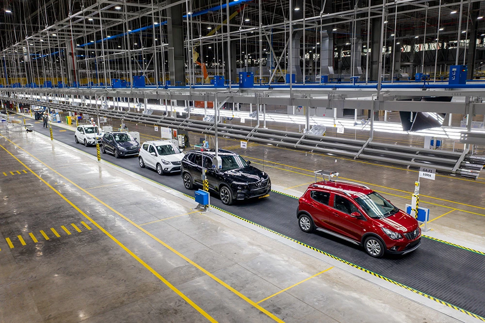 Tổ hợp nhà máy sản xuất ô tô, xe máy điện VinFast ở Hải Phòng.
