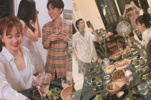 Tụ họp cùng hội bạn thân cuối tuần, Gil Lê để lộ khoảnh khắc si mê Hoàng Thuỳ Linh ra mặt?