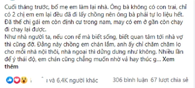 Trách vợ vượt quyền khi tự ý biếu bố mẹ đẻ 50 triệu mà không nói, nhưng nghe câu trả lời từ cô, chồng lại &quot;nghẹn đắng&quot; - Ảnh 1.