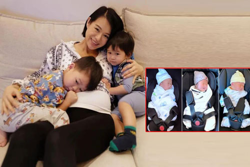 Hồ Hạnh Nhi khoe cận mặt 3 con trai lúc mới sinh, cư dân mạng xuýt xoa vì nhìn giống nhau như sinh ba cùng lúc