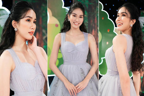 Á hậu Phương Anh đẹp lung linh tựa công chúa khi làm giám khảo 'Siêu mẫu nhí'