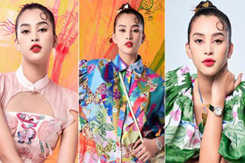 Tiểu Vy biến hóa như 'tắc kè hoa', thành mỹ nhân cổ trang với áo dài cách điệu