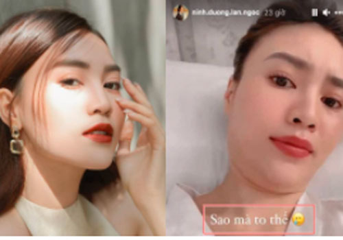 Ninh Dương Lan Ngọc khiến fan 'hú hồn' khi tự khoe ảnh nọng cằm: 'Sao mà to thế'