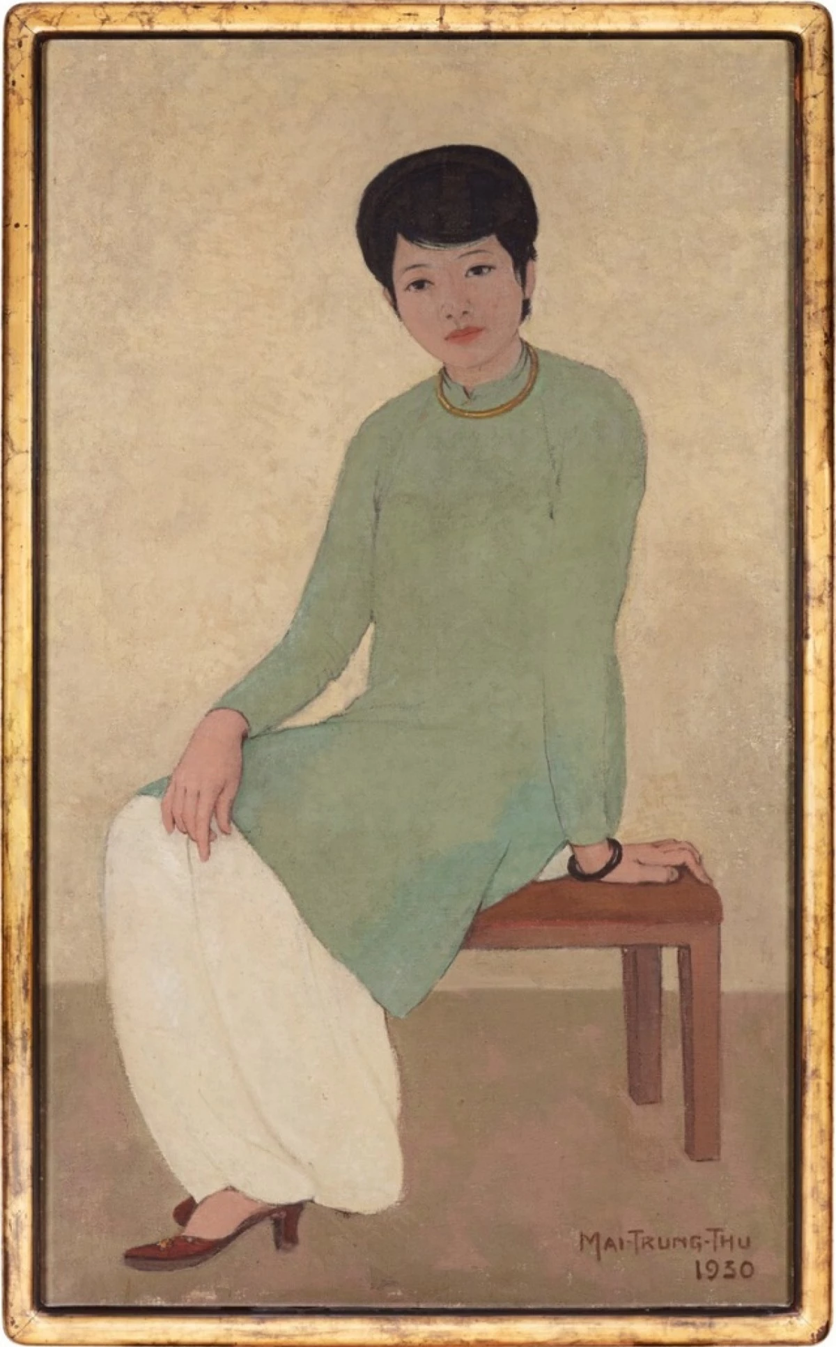 "Portrait de Mademoiselle Phuong" (tạm dịch:"Chân dung cô Phương") - bức tranh sơn dầu quý hiếm của họa sĩ Mai Trung Thứ - vừa đạt mức giá kỷ lục 3,1 triệu USD trong phiên đấu giá "Beyond Legends: Modern Art Evening Sale" tại Sotheby's Hong Kong.