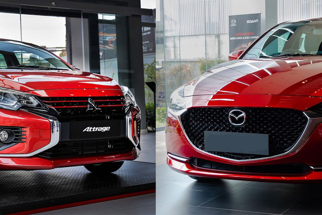 Mua xe sedan dưới 500 triệu đồng, chọn Mitsubishi Attrage Premium hay Mazda2 1.5L?