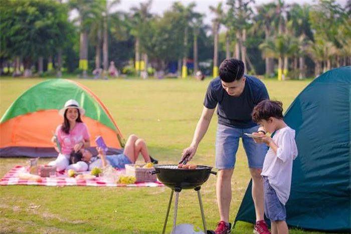 Du lịch camping đang được nhiều gia đình lựa chọn