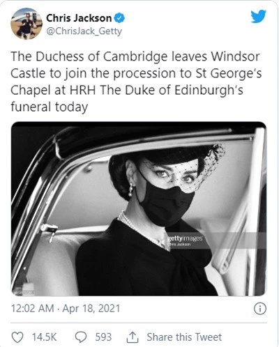 Điều ít biết đằng sau bức ảnh gây bão mạng, đi vào lịch sử của Công nương Kate tại tang lễ Hoàng tế Philip - Ảnh 2.