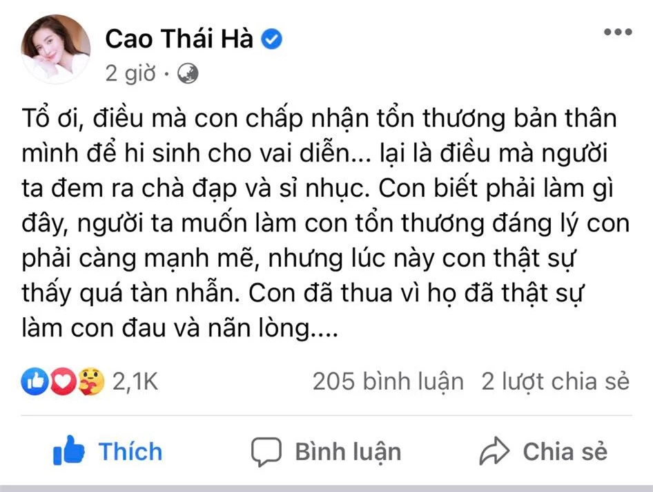 'Hoạn Thư' Cao Thái Hà chia sẻ đầy tâm trạng sau phim 'Kiều', sao Việt động viên hết lời ảnh 2