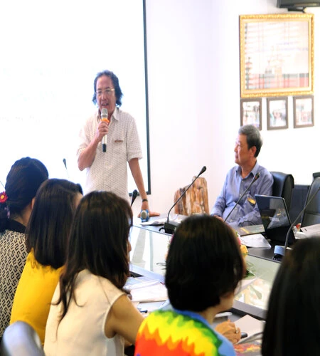 PGS-TS Mai Văn Hưng - Viện trưởng Viện PSD phát biểu tại buổi tập huấn