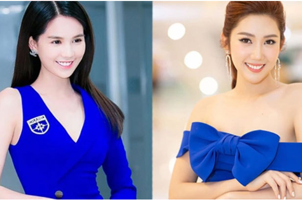 Sao Việt đọ sắc khi mặc váy xanh navy: Ngọc Trinh nuột nà miễn chê, Đỗ Thị Hà già chát