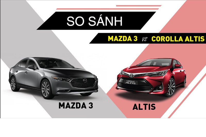 So sánh Toyota Corolla Altis 1.8G với Mazda3 1.5 Premium