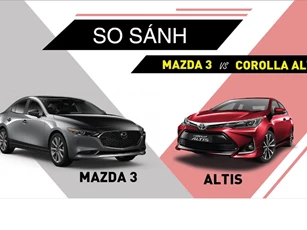 So sánh Toyota Corolla Altis 1.8G với Mazda3 1.5 Premium