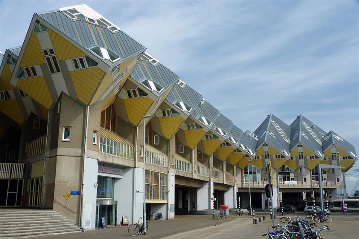 Những ngôi nhà hình khối ở Rotterdam, Hà Lan.