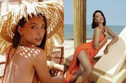 Mặc nắng gắt, Hoa hậu Tiểu Vy vẫn dạo chơi giữa Phú Quốc với lưng trần