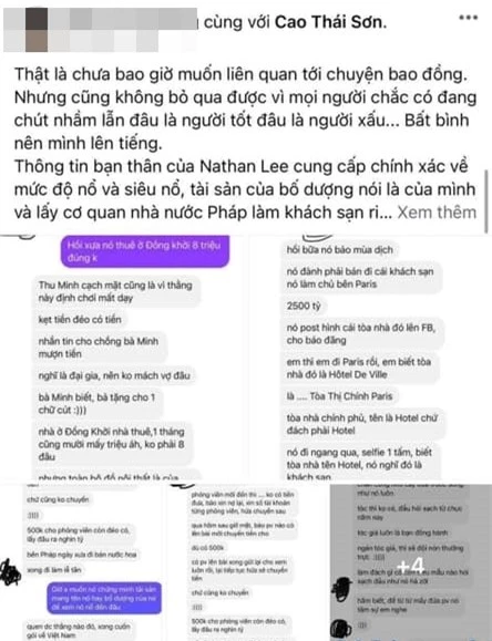 Nathan Lee tung bằng chứng Cao Thái Sơn nhờ người “vạch mặt” sai sự thật, bịa đặt thông tin anh nhận vơ Tòa thị chính Paris - Ảnh 2.