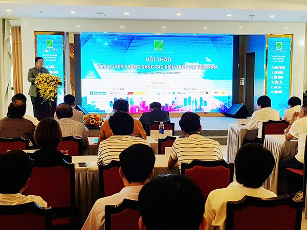 Hội thảo “Tác quyền trong sáng tác kiến trúc tại Việt Nam” vừa được Hội Kiến trúc sư (KTS) TP Đà Nẵng phối hợp với Câu lạc bộ KTS trẻ Việt Nam tổ chức tại Đà Nẵng