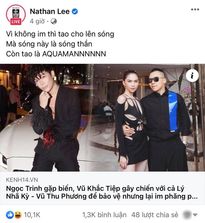 Vũ Khắc Tiệp im bặt trước drama của Ngọc Trinh, Nathan Lee chốt hạ 1 câu khiêu chiến khiến dân tình tò mò - Ảnh 2.