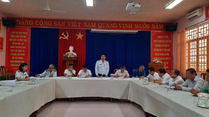 Ông Lê Văn Tẳng - Phó Chánh Thanh tra tỉnh Tây Ninh công bố kết luận Thanh tra tại Sở Công Thương. (Ảnh: P.N)