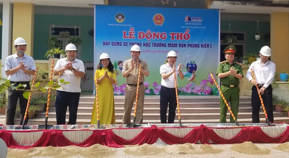 Lễ động thổ xây dựng phòng học cho Trường Mầm non Phong Hiền I.