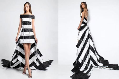 Hoa hậu Israel diện trang phục dân tộc được làm từ 300 chiếc khẩu trang