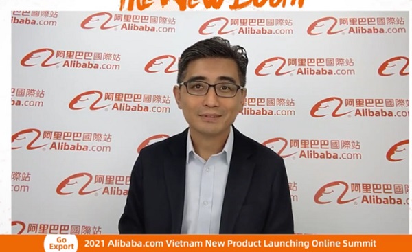 Ông Stephen Kuo, Giám đốc Alibaba.com châu Á Thái Bình Dương phát biểu tại Hội thảo. 