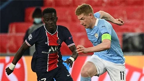 De Bruyne đóng góp 1 bàn thắng vào thắng lợi của Man City trước PSG