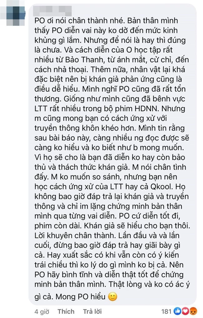 Phương Oanh bức xúc vì bị chê diễn gồng, lố trong &quot;Hương vị tình thân&quot;, đăng status nhắn nhủ dân mạng: &quot;Không mong hiểu, nhưng nên biết!&quot; - Ảnh 8.