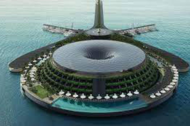 Khách sạn nổi xoay tròn tự sinh điện