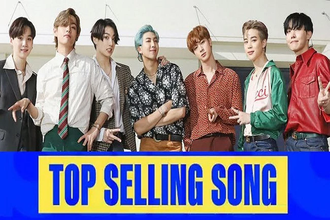 BTS với 1 trong 4 đề cử - Bài hát bán chạy nhất. (Ảnh: LifeStyle)