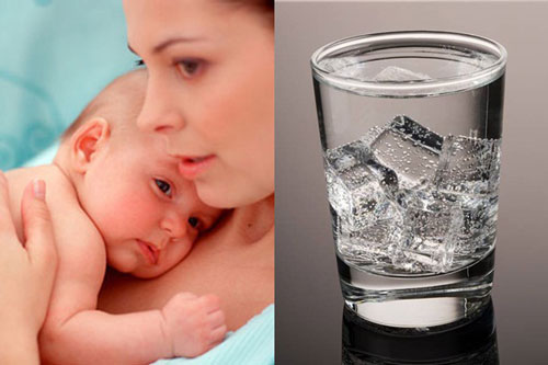 Sau sinh bao lâu được uống nước đá?
