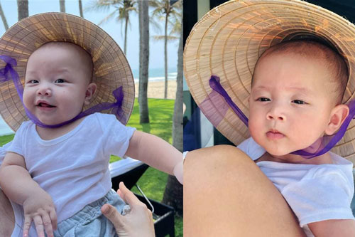 Tan chảy với biểu cảm cực đáng yêu của Lisa và Leon khi được mẹ Hồ Ngọc Hà diện nón lá
