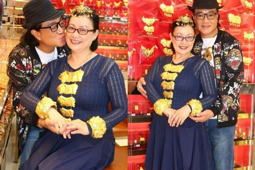 Đông Phương Bất Bại đáng sợ Cbiz U70 lần đầu lấy vợ, cô dâu vàng đeo trĩu cổ trĩu tay