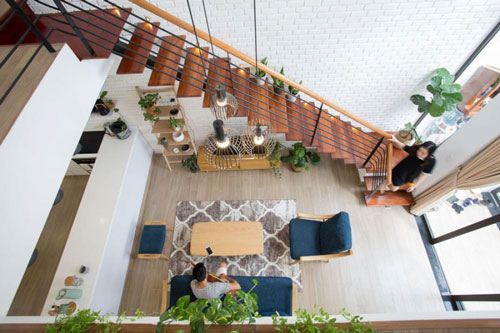 Căn nhà ống 2 tầng tràn ngập ánh sáng, khoảng vườn xanh mát giữa nhà khiến ai cũng mê mẩn