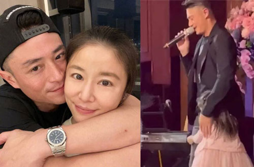 Con gái Lâm Tâm Như ngày càng đáng yêu, bám chặt bố không rời